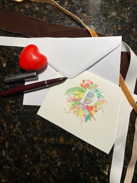 Custom watercolor note cards