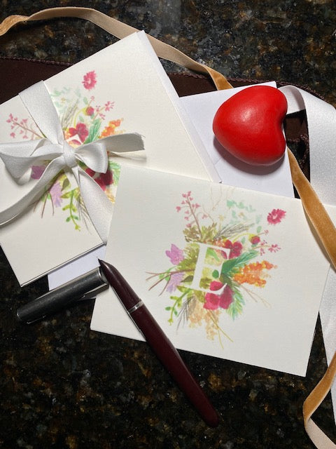 Custom watercolor note cards