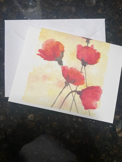Poppy note card