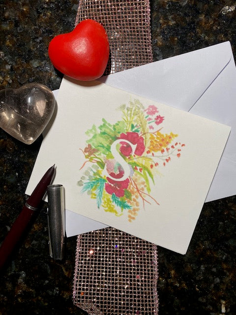 Custom watercolor note cards